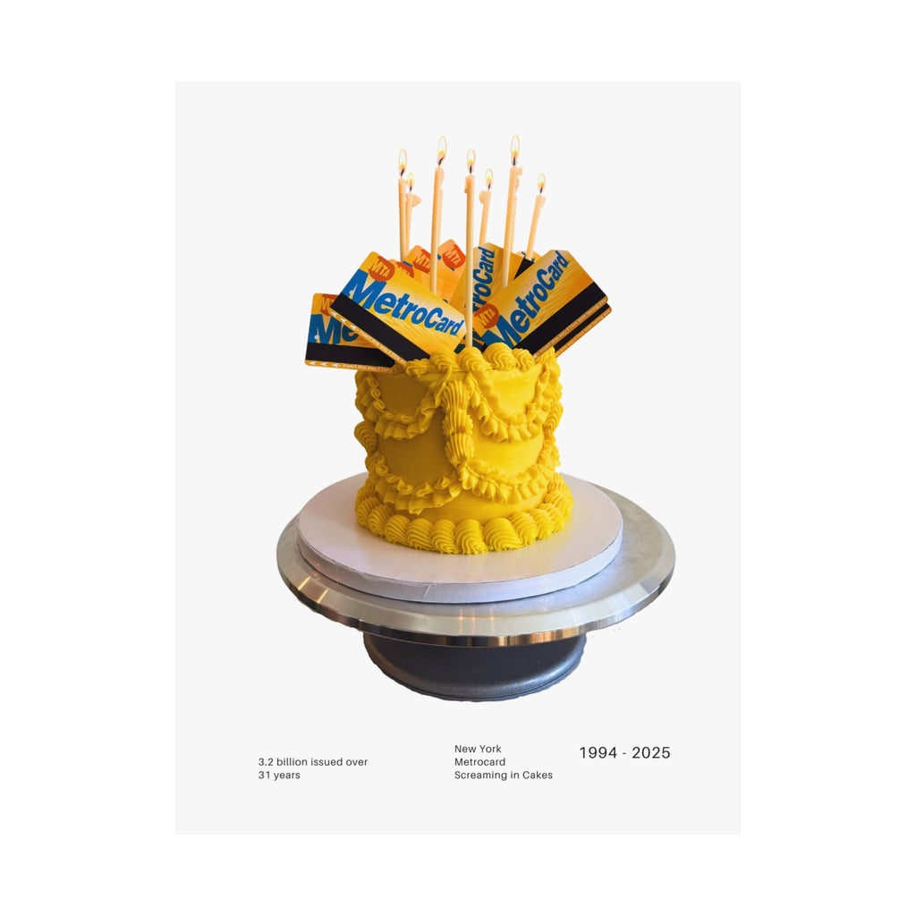 Metrocard Cake Exclusive Poster - White