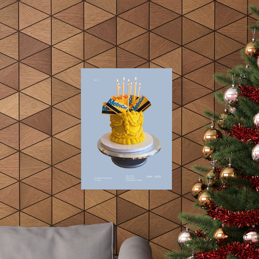 Metrocard Cake Exclusive Poster - Light Blue