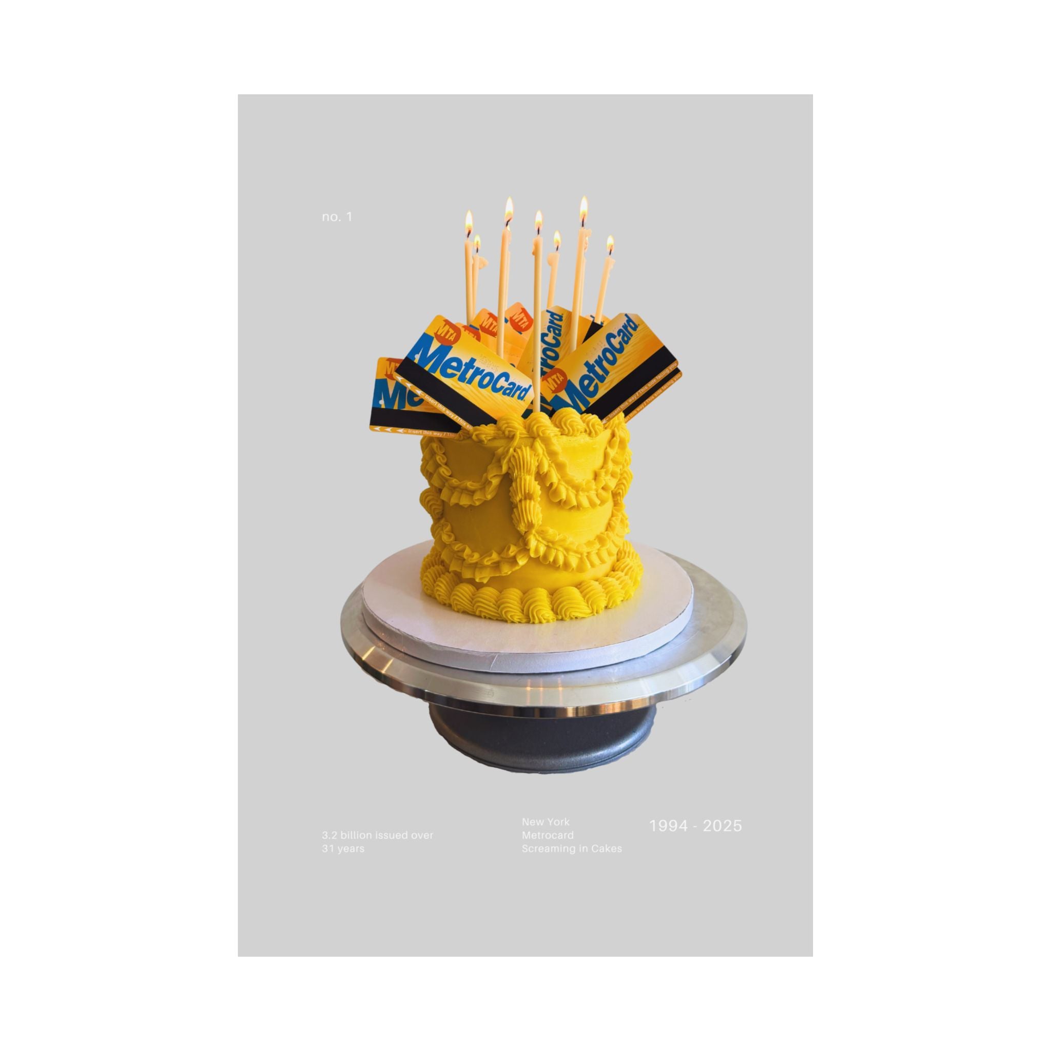 Metrocard Cake Exclusive Poster - Stone