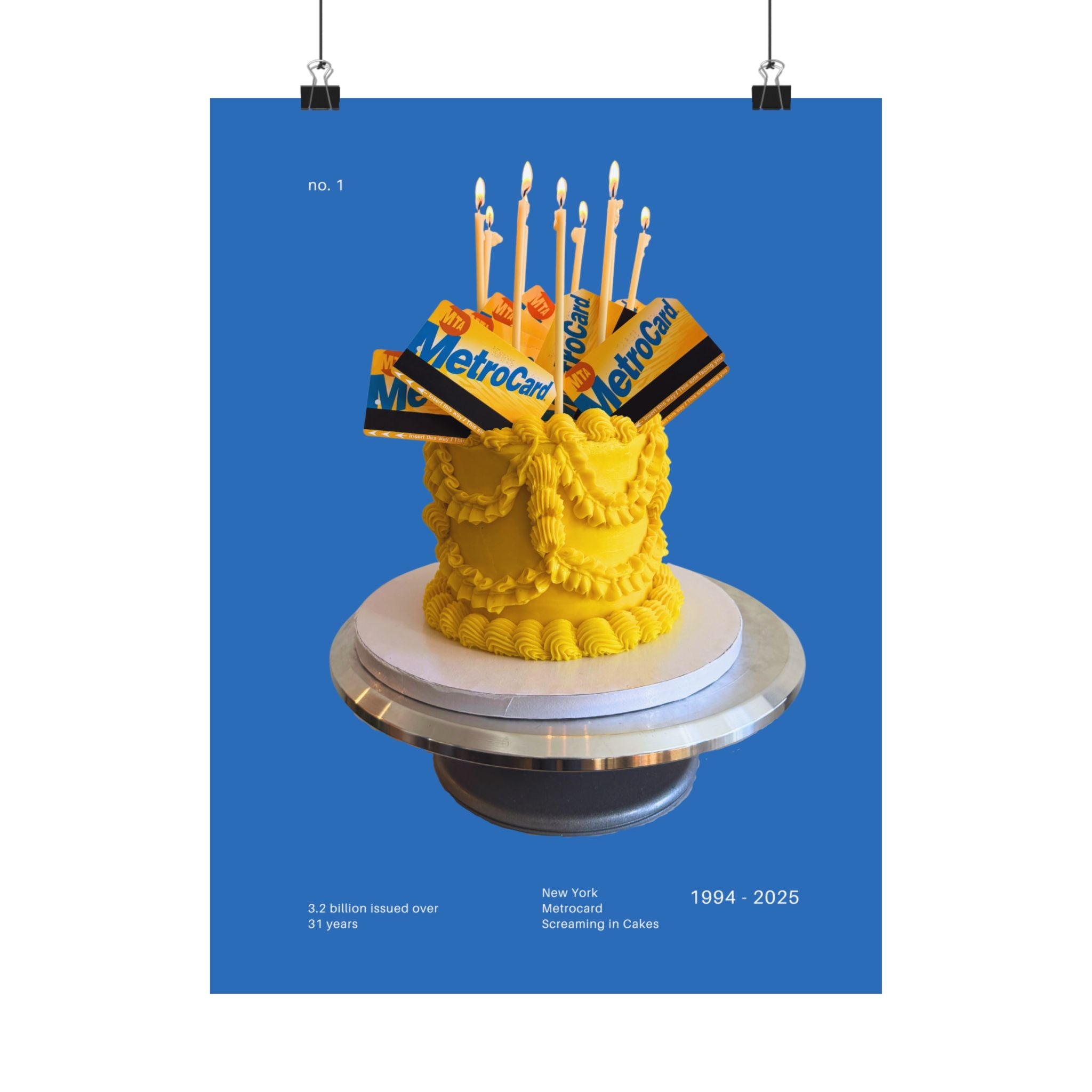 Metrocard Cake Exclusive Poster - Dark Blue