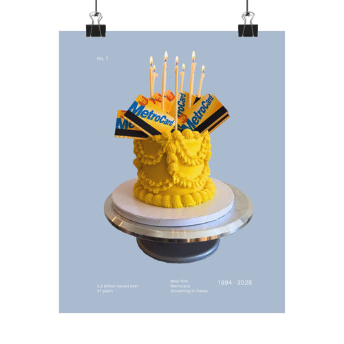 Metrocard Cake Exclusive Poster - Light Blue