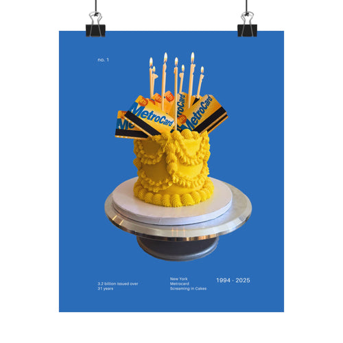 Metrocard Cake Exclusive Poster - Dark Blue