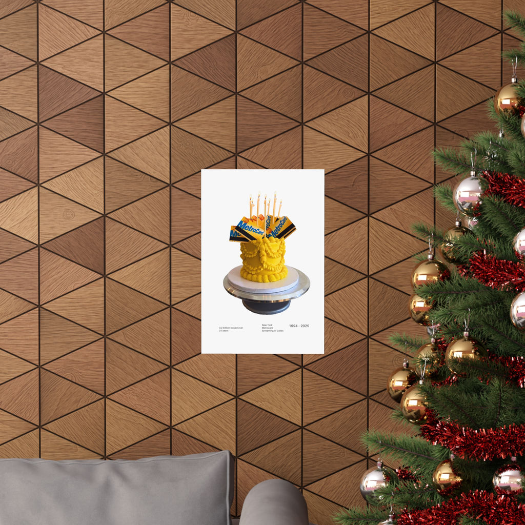 Metrocard Cake Exclusive Poster - White