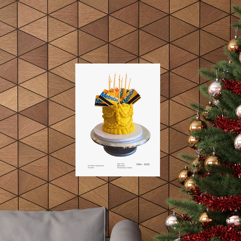 Metrocard Cake Exclusive Poster - White