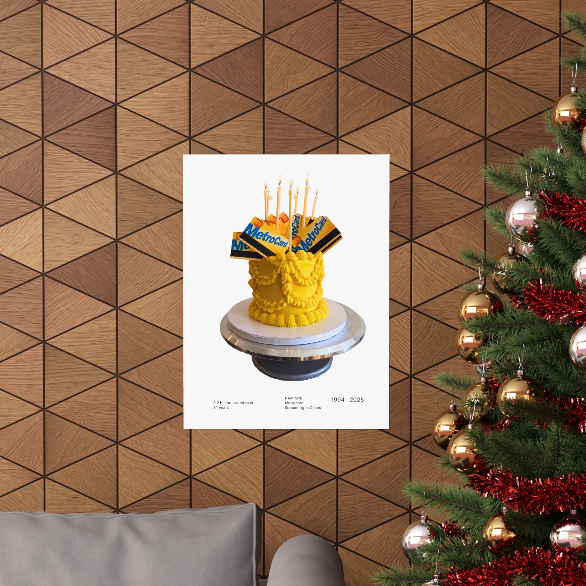 Metrocard Cake Exclusive Poster - White