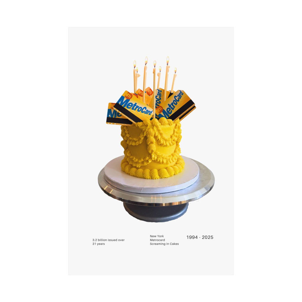 Metrocard Cake Exclusive Poster - White