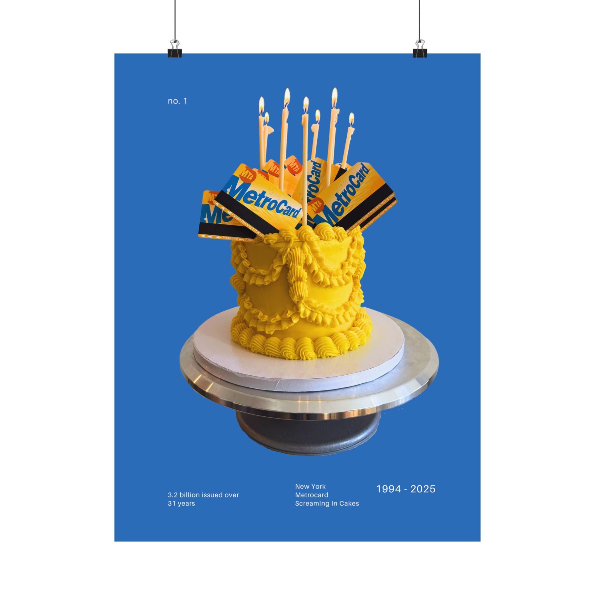 Metrocard Cake Exclusive Poster - Dark Blue