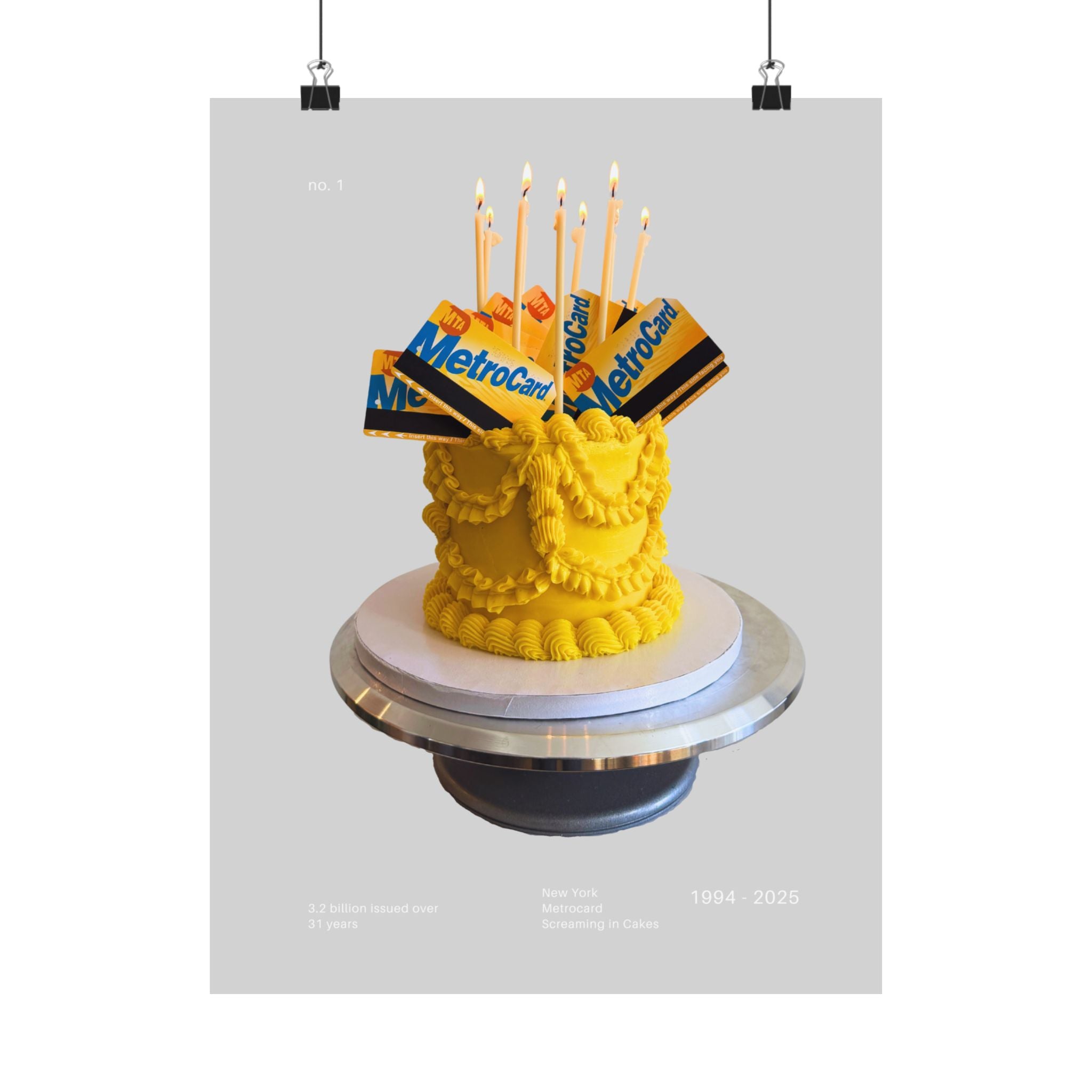 Metrocard Cake Exclusive Poster - Stone