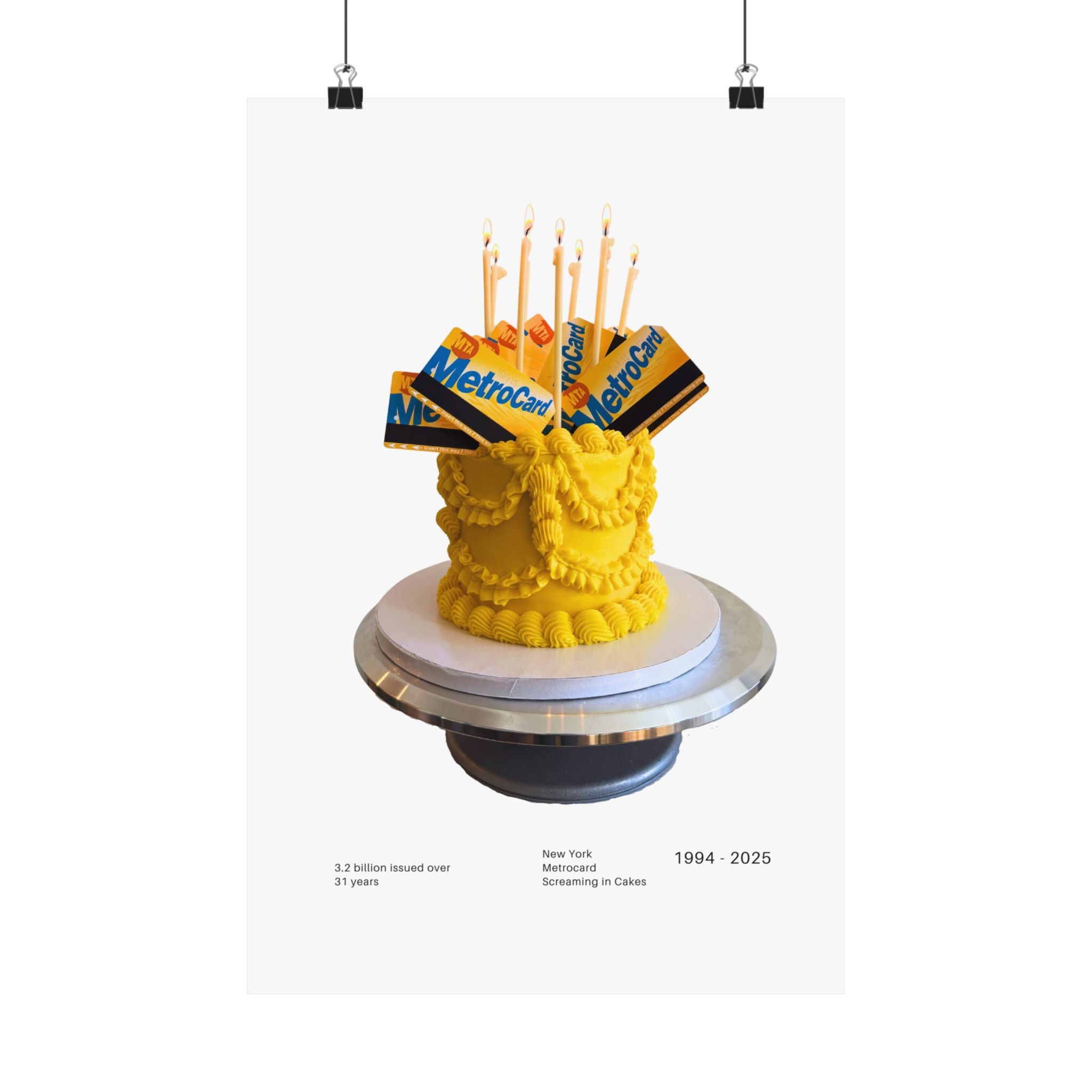 Metrocard Cake Exclusive Poster - White