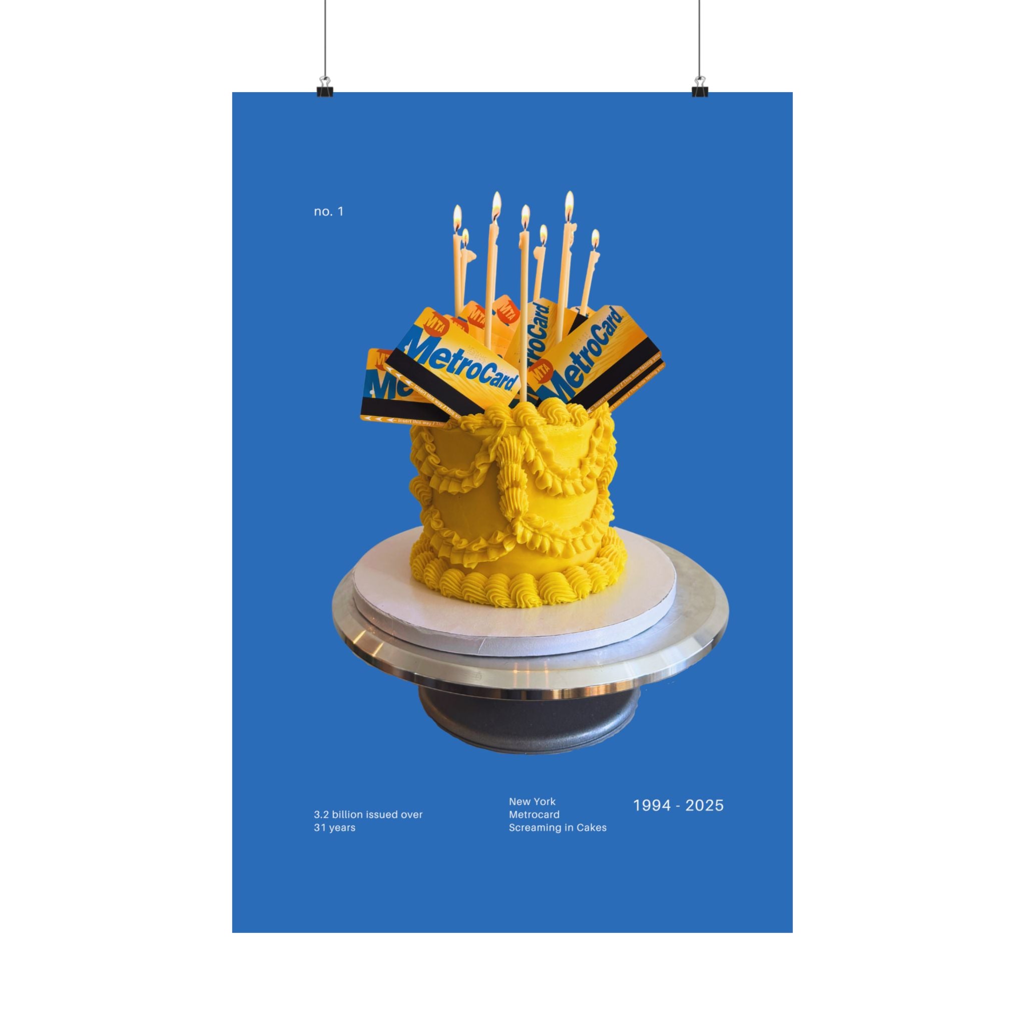 Metrocard Cake Exclusive Poster - Dark Blue
