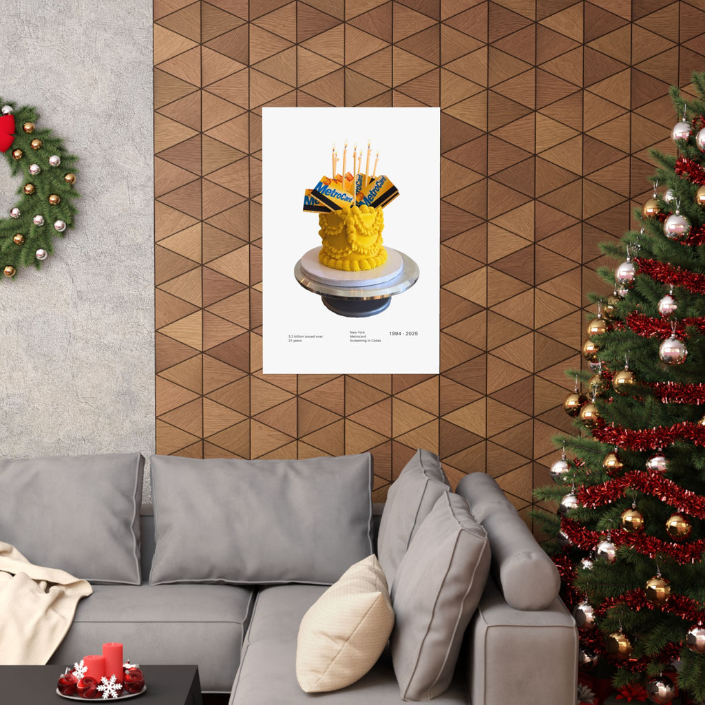 Metrocard Cake Exclusive Poster - White