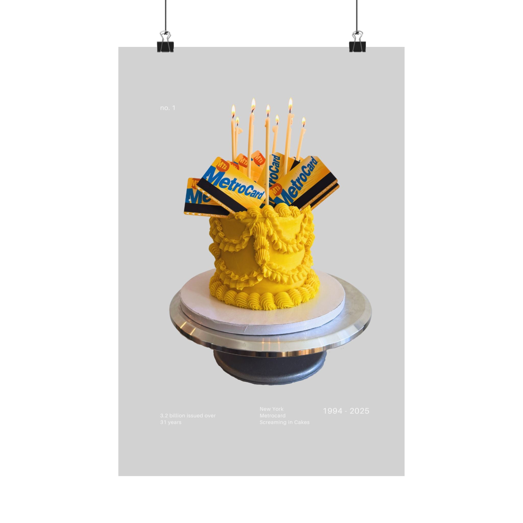 Metrocard Cake Exclusive Poster - Stone