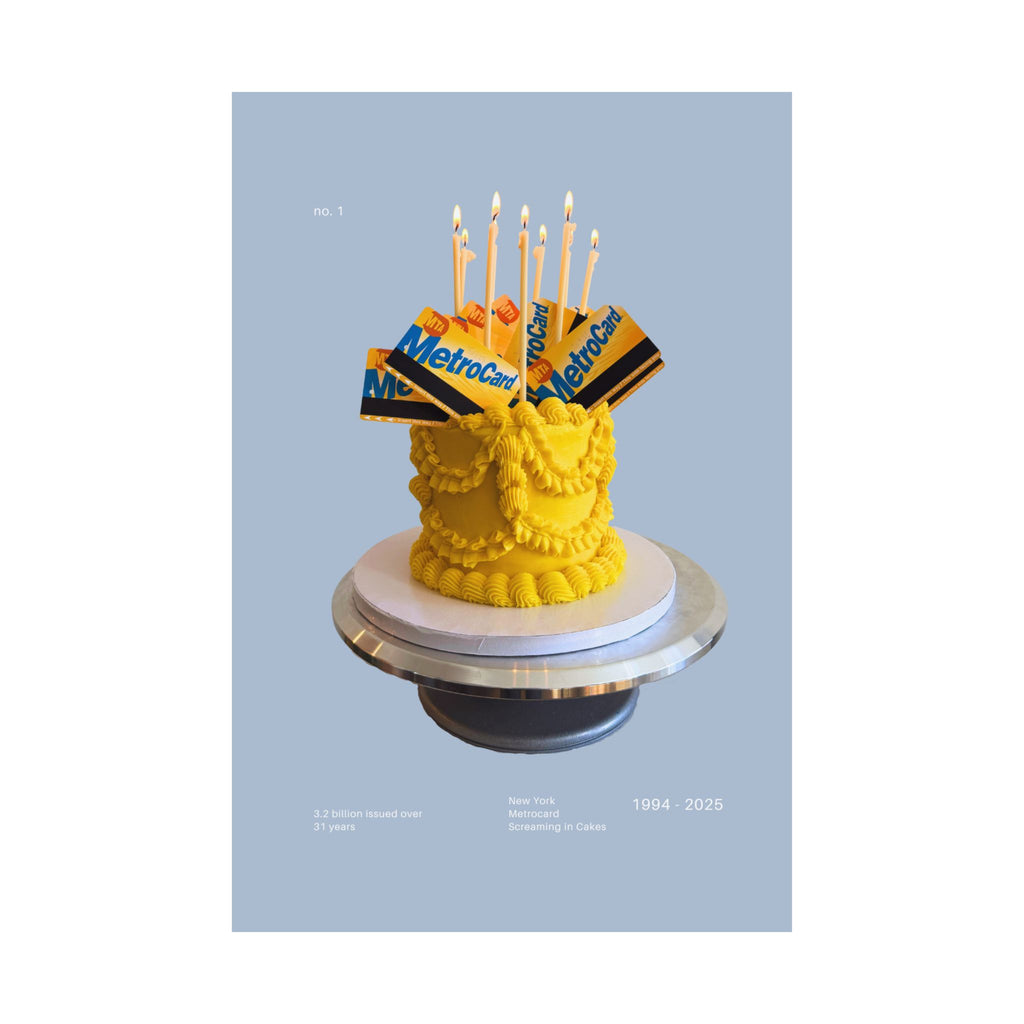 Metrocard Cake Exclusive Poster - Light Blue