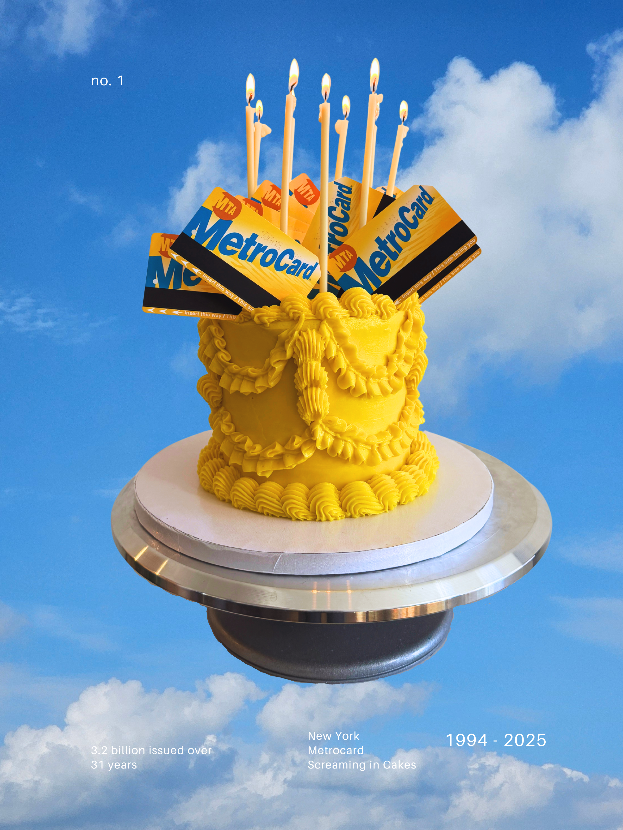Metrocard Cake Exclusive Poster - Sky