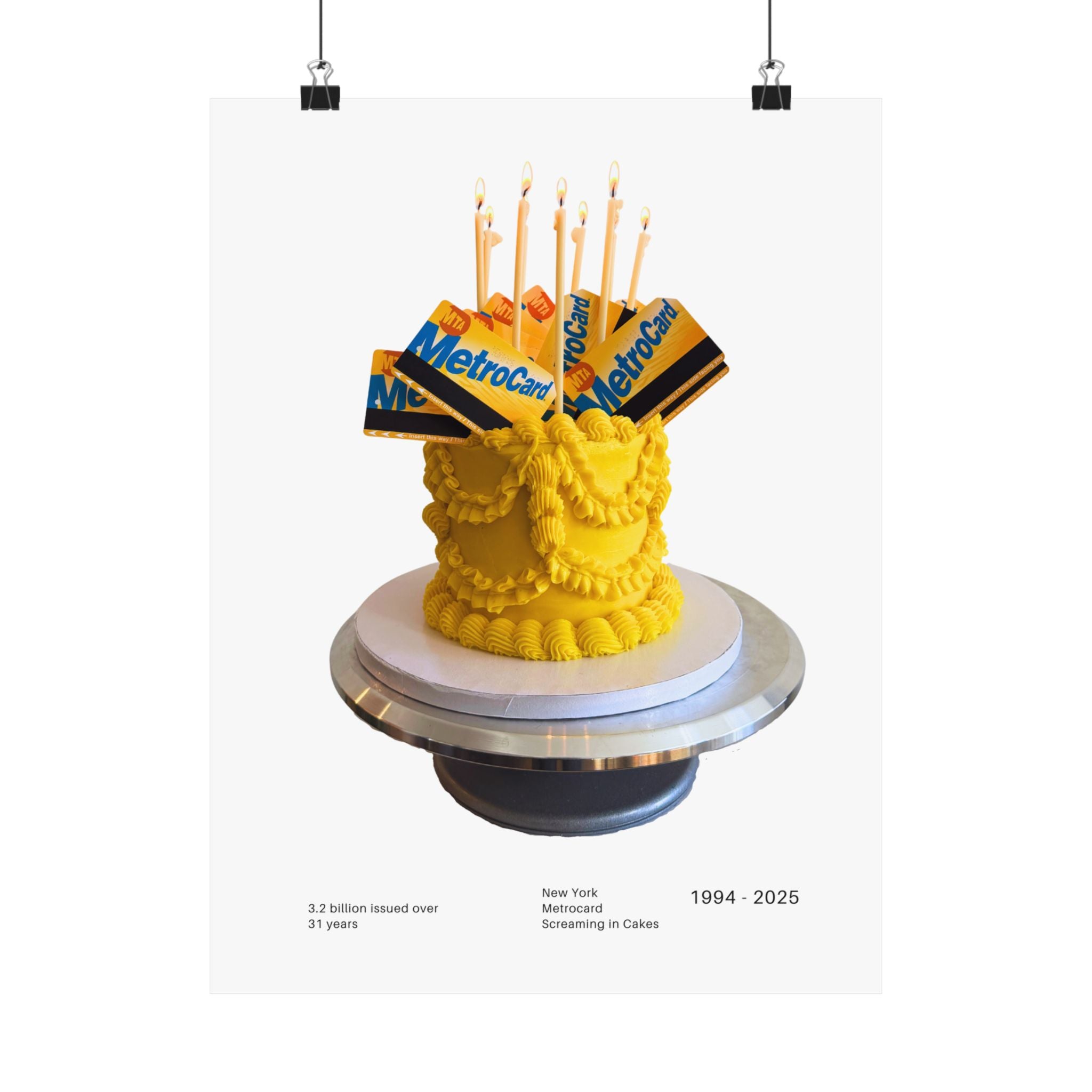 Metrocard Cake Exclusive Poster - White
