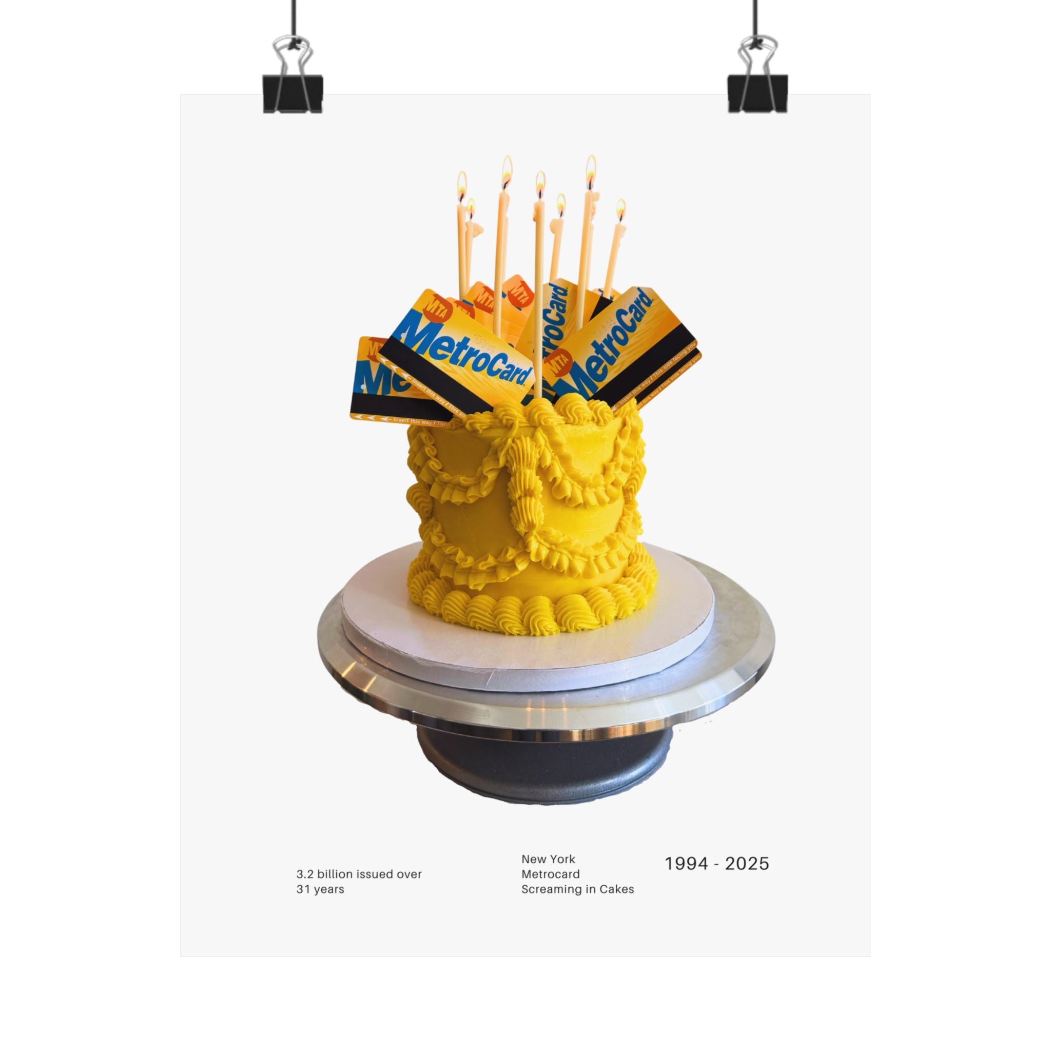 Metrocard Cake Exclusive Poster - White