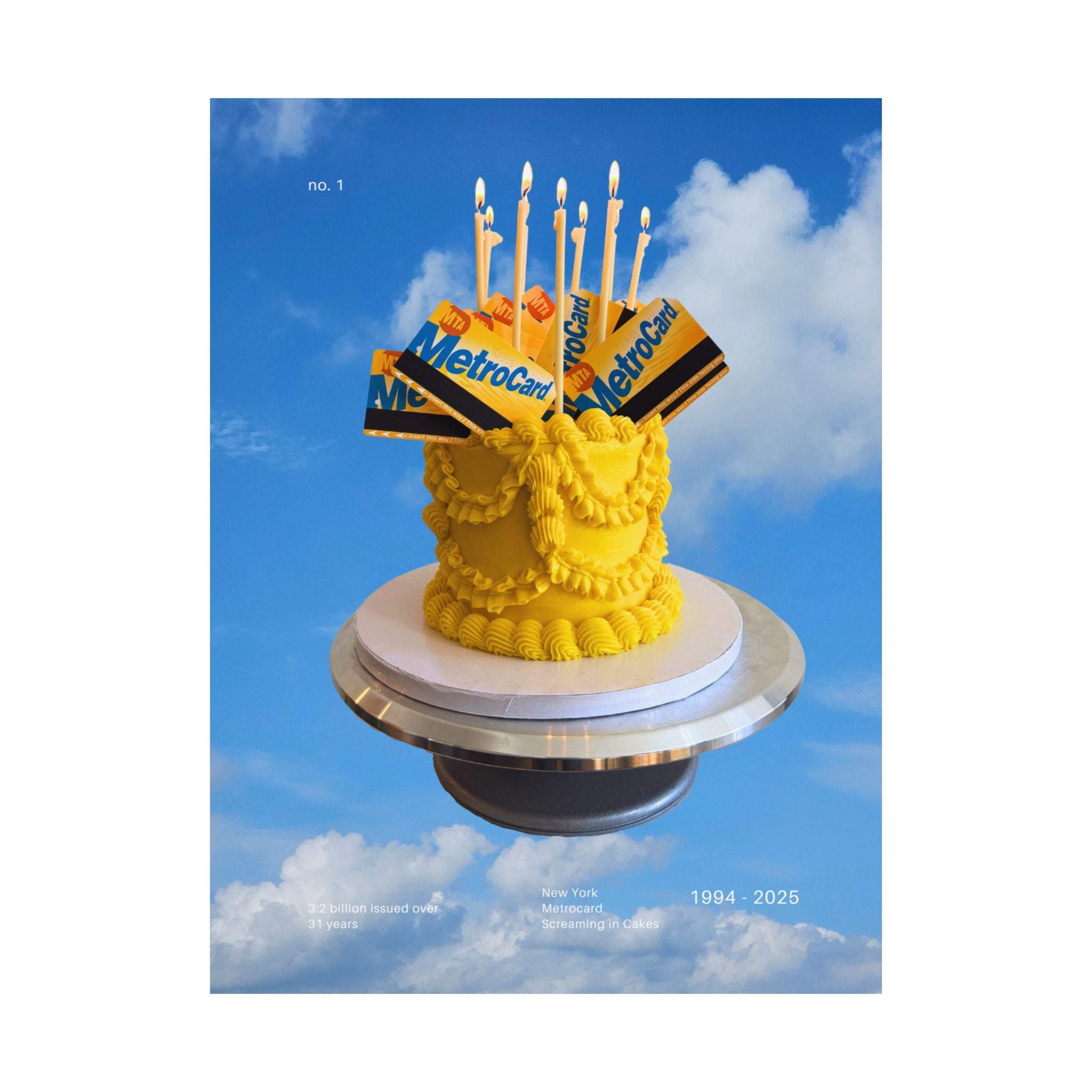 Metrocard Cake Exclusive Poster - Sky