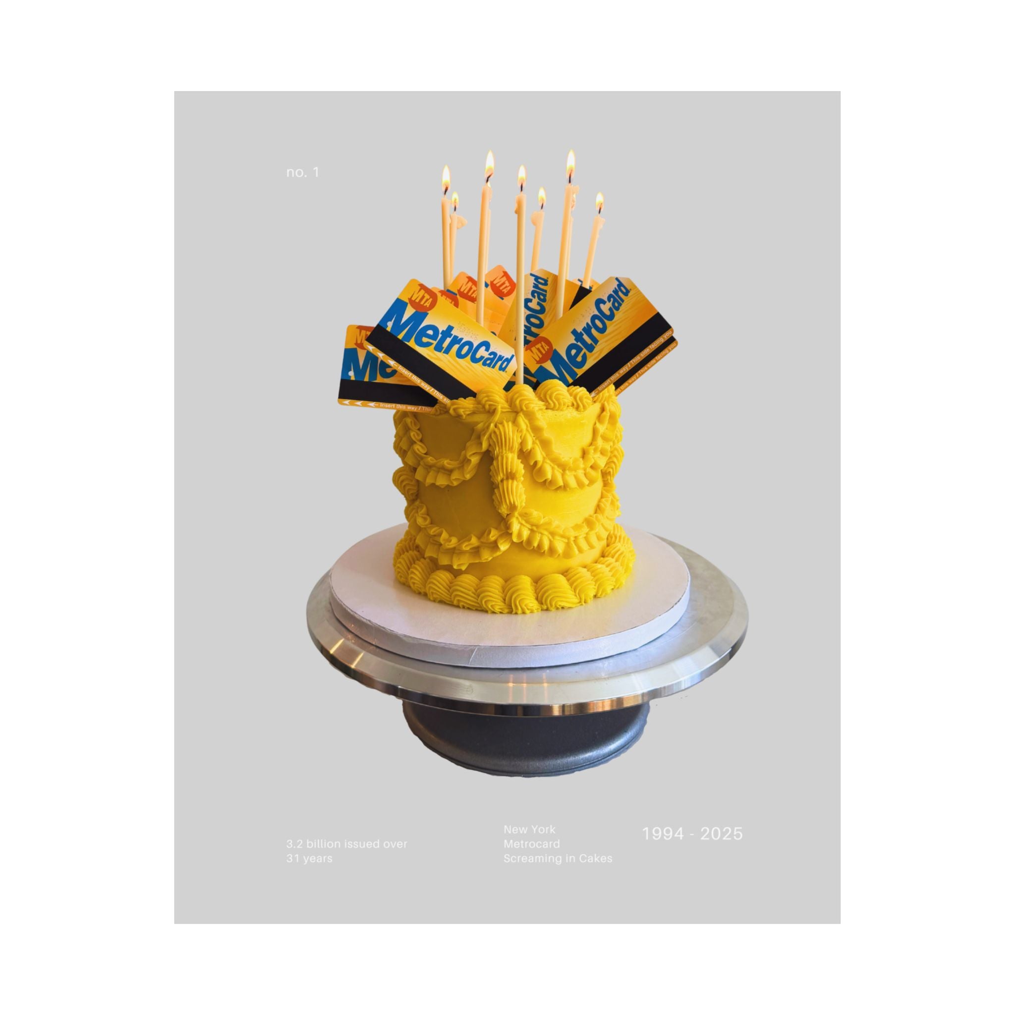 Metrocard Cake Exclusive Poster - Stone