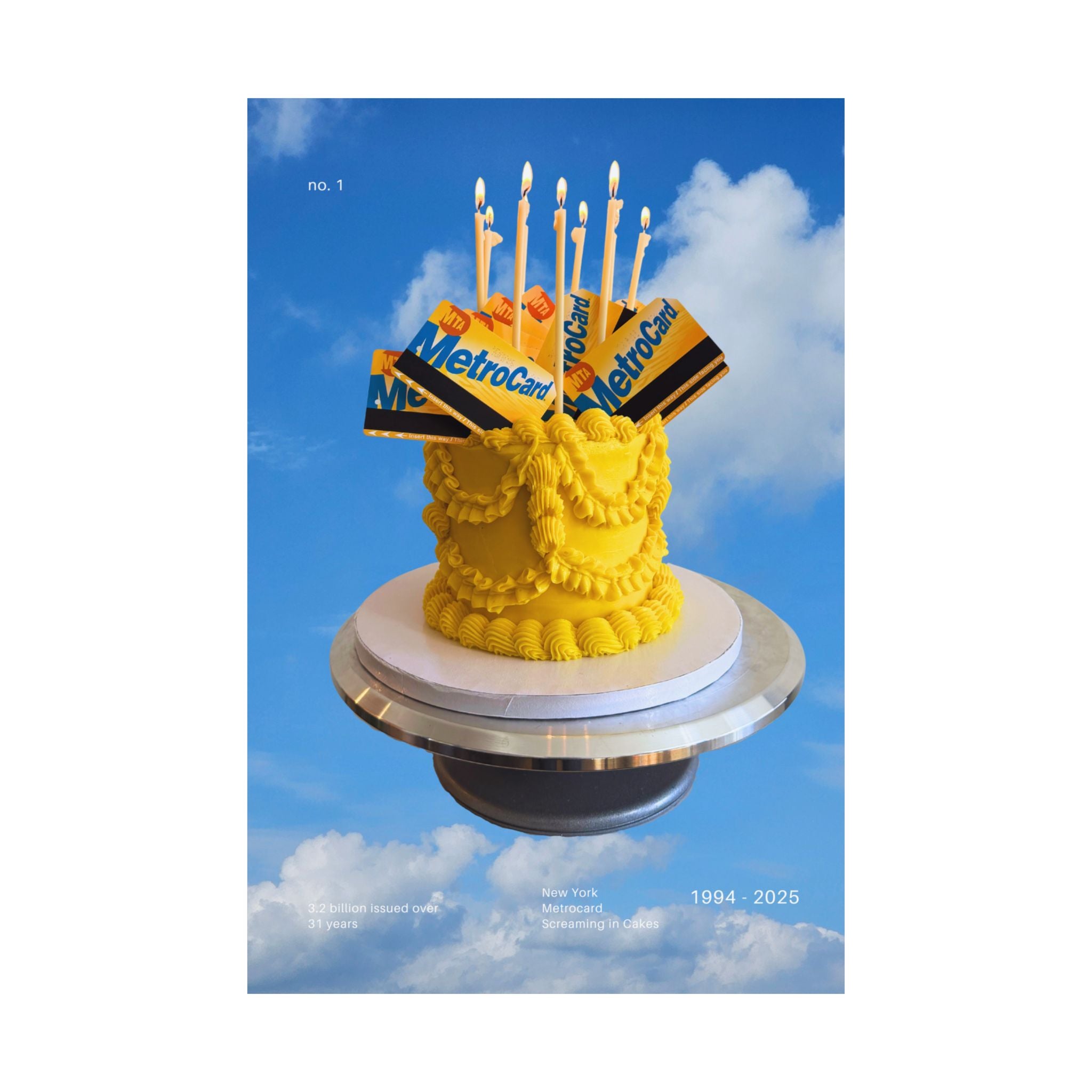 Metrocard Cake Exclusive Poster - Sky