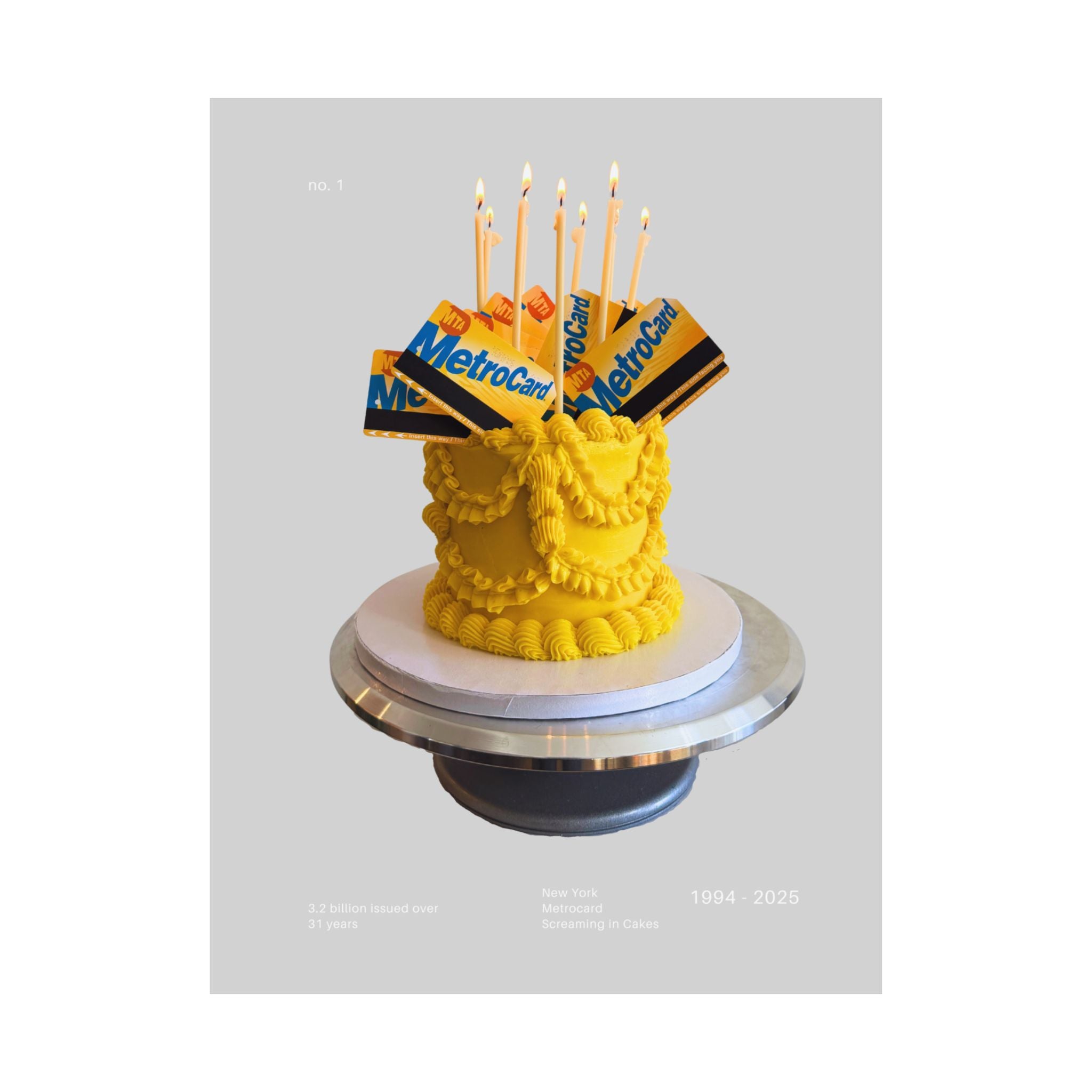 Metrocard Cake Exclusive Poster - Stone