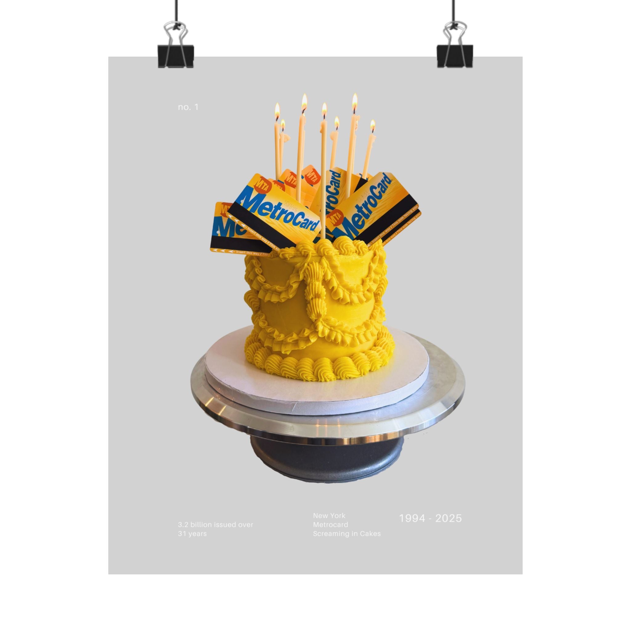 Metrocard Cake Exclusive Poster - Stone